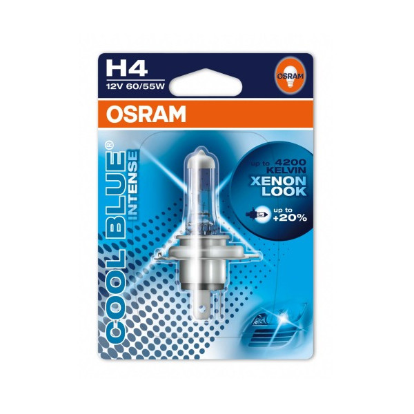 H4 12V- 60/55W (P43t) (����� ����� ����-�����.�����.) Cool Blue Intense (������� 1��.)