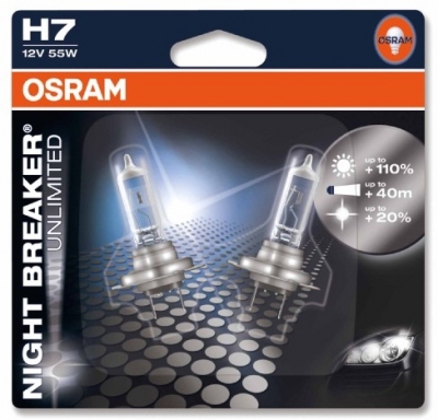H7 12V- 55W (PX26d) (+110% �����) Night Breaker Unlimited (������� 2��.)