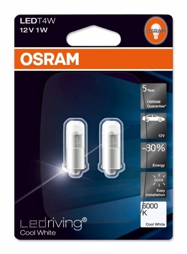 T4W 12V-1W (BA9s) LED 6000K Cool White (������� 2��.)