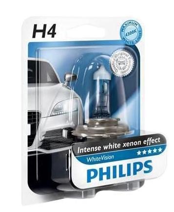 H4 12V- 60/55W (P43t) (  ) White Vision  (1.)