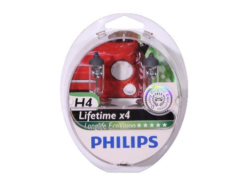 H4 12V- 60/55W (P43t) (������. ���� ������) LongLife EcoVision (2��)