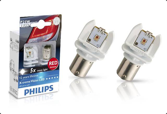 P21W 12V- 2W (BA15s) LED RED (..2.) =24V