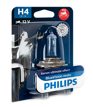 H4 12V- 60/55W (P43t) (����� ����� ����-�����.�����.) BlueVision Moto