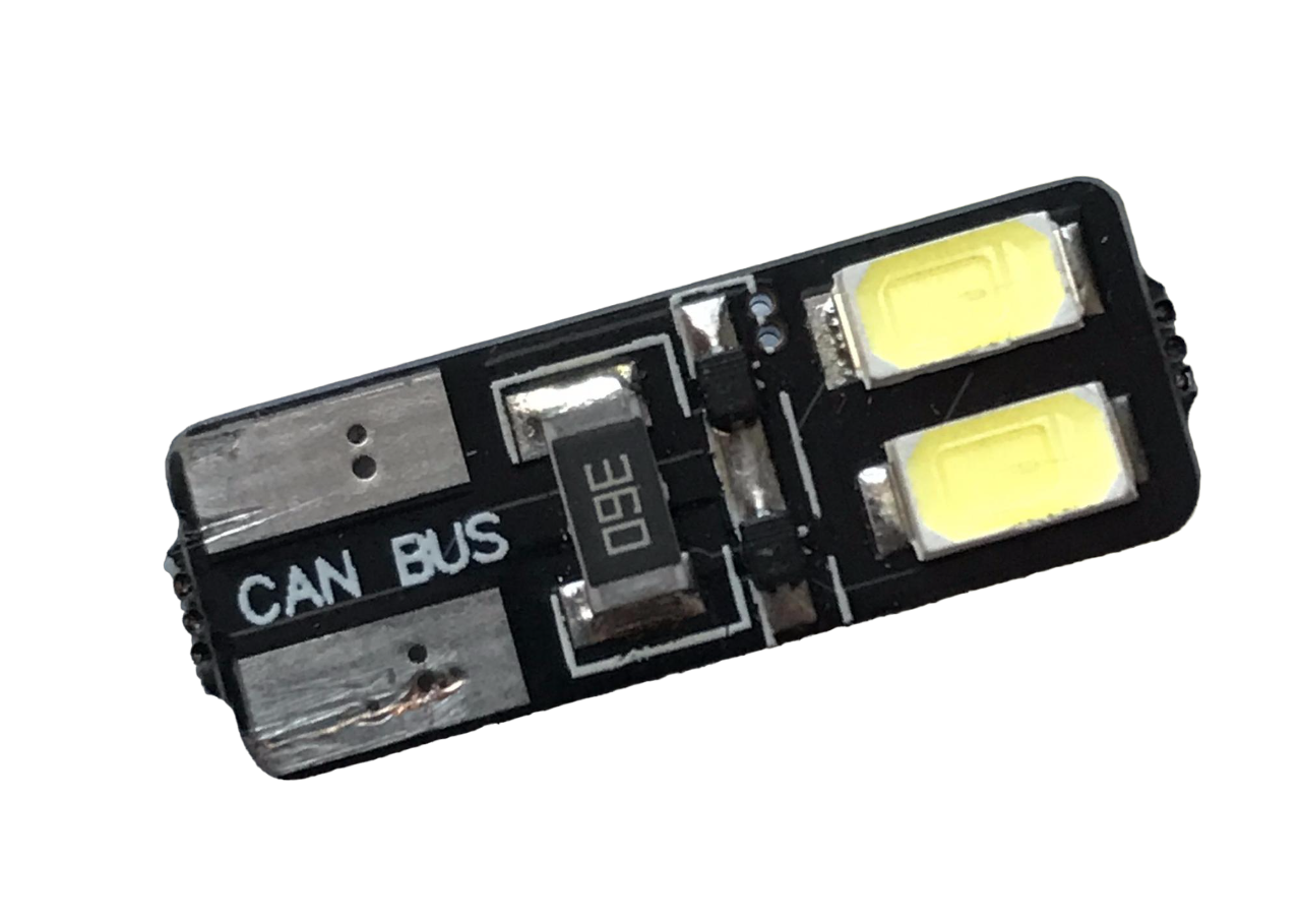 T10 12V  4SMD 5630SMD canbus,double sides WHITE 