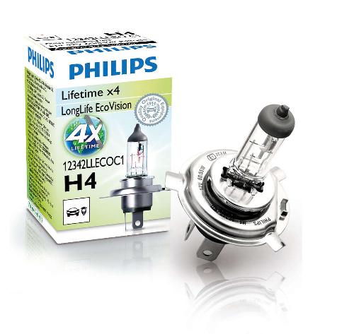 H4 12V- 60/55W (P43t) (������. ���� ������) LongLife EcoVision