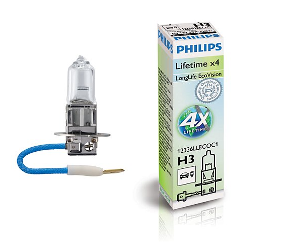 H3 12V- 55W (PK22s) (������. ���� ������) Long Life EcoVision