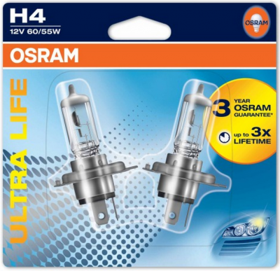 H4 12V- 60/55W (P43t) (������. ���� ������) Ultra Life (������� 2��.)
